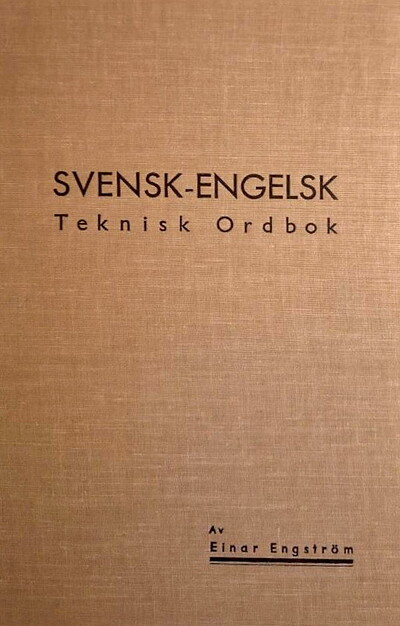 Engström E. Engelsk-svensk Teknisk Ordbok (used)